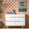 Bliss 6 - Drawer Nursery Dresser - dresser - White + Natural