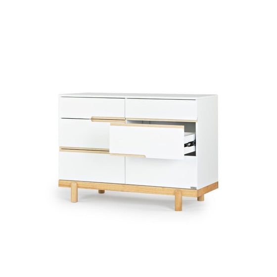 Bliss 6 - Drawer Nursery Dresser - dresser - White + Natural