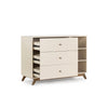 Central Park 3 - Drawer, Two Shelf Nursery Dresser - dresser - almond milk + walnut