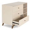 Central Park 3 - Drawer, Two Shelf Nursery Dresser - dresser - almond milk + walnut