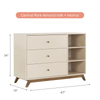 Central Park 3 - Drawer, Two Shelf Nursery Dresser - dresser - almond milk + walnut