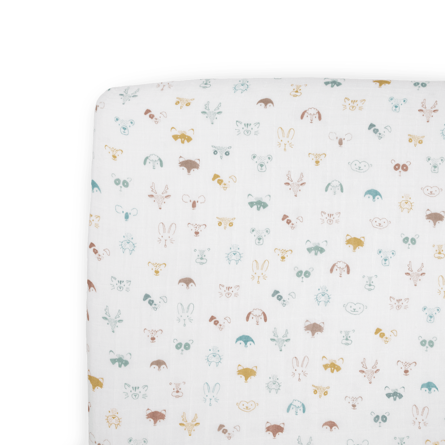 Cotton Muslin Crib Sheet - Animal Crowd - Crib Sheet - Animal Crowd