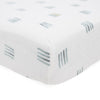 Cotton Muslin Crib Sheet - Blue Stacks - Crib Sheet - Blue Stacks