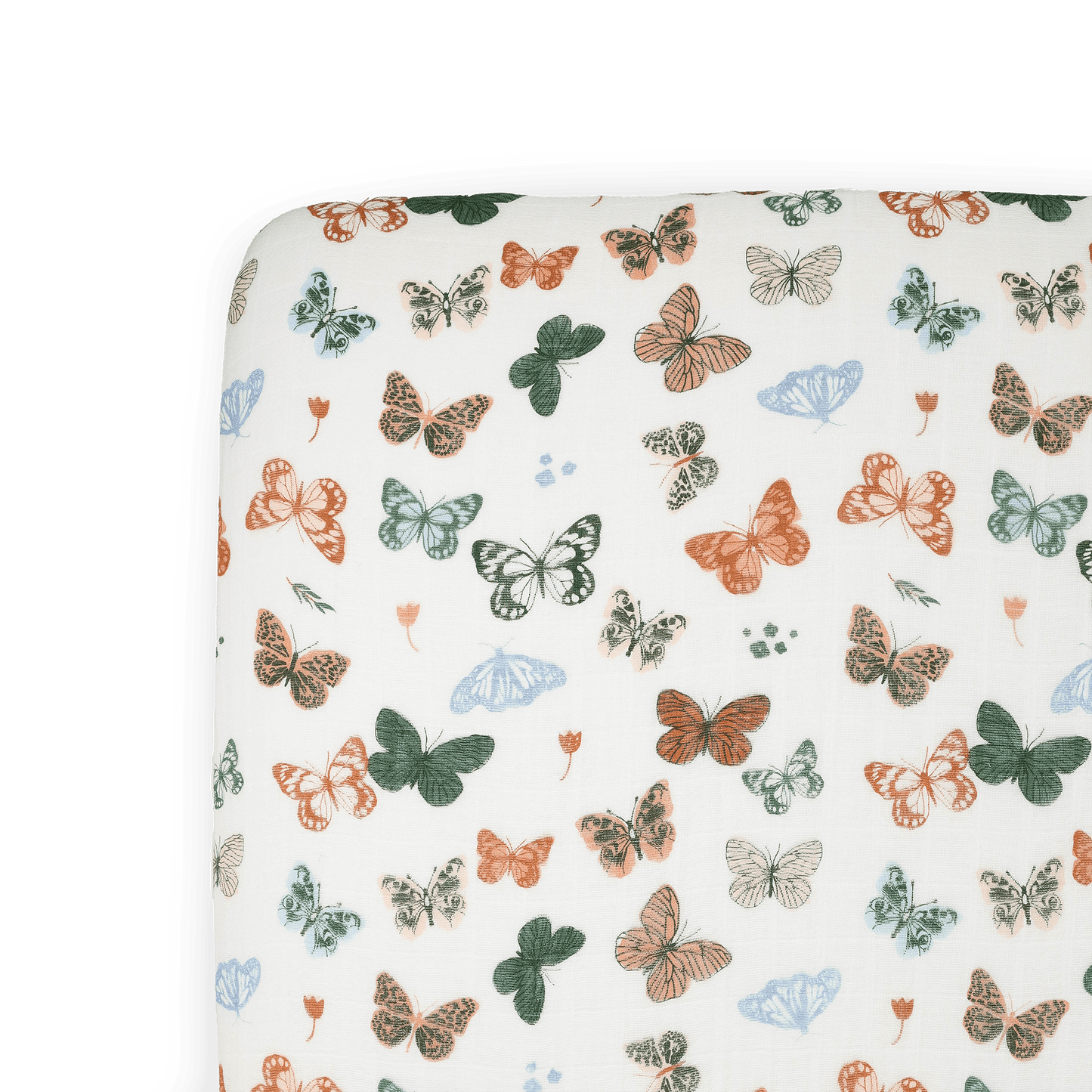 Cotton Muslin Crib Sheet - Butterflies - Crib Sheet - Butterflies