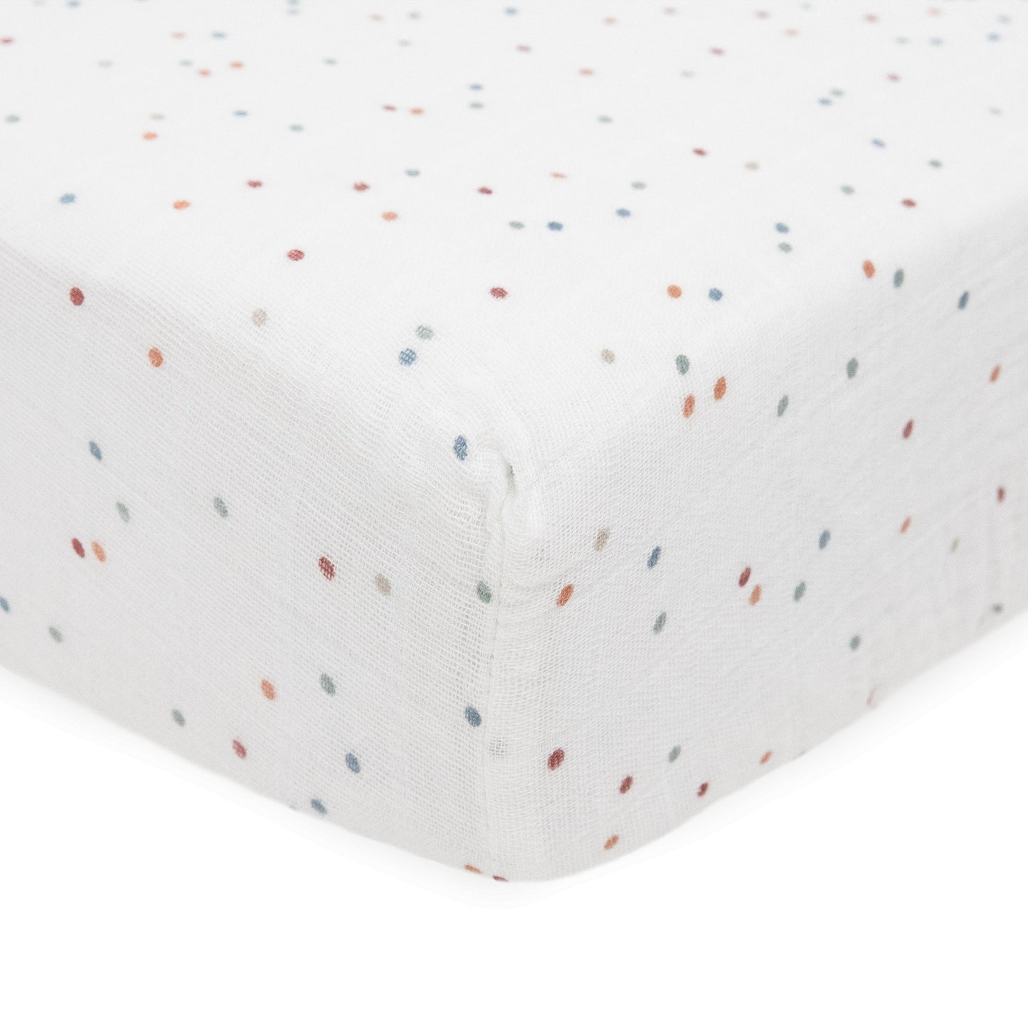 Cotton Muslin Crib Sheet - Dots - Crib Sheet - Dots