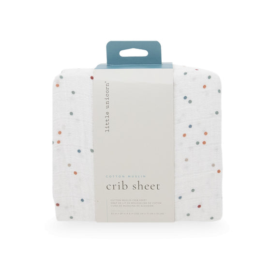 Cotton Muslin Crib Sheet - Dots - Crib Sheet - Dots