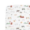 Cotton Muslin Crib Sheet - Farmyard - Crib Sheet - Farmyard