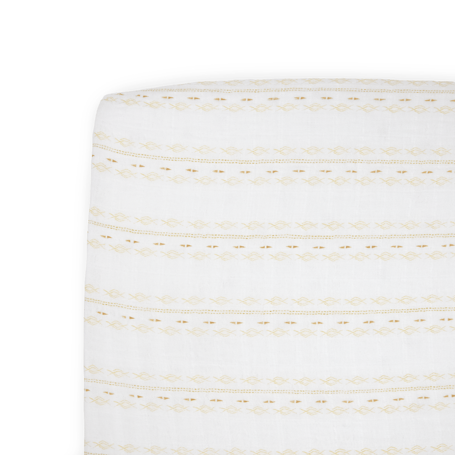 Cotton Muslin Crib Sheet - Gold Diamond - stripe - Crib Sheet - Gold Diamond - stripe