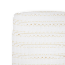  Cotton Muslin Crib Sheet - Gold Diamond - stripe - Crib Sheet - Gold Diamond - stripe