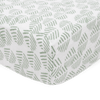 Cotton Muslin Crib Sheet - Leaf Motif - Crib Sheet - Leaf Motif