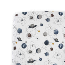  Cotton Muslin Crib Sheet - Planetary - Crib Sheet - Planetary