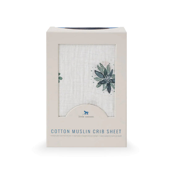 Cotton Muslin Crib Sheet - Prickle Pots - Crib Sheet - Prickle Pots