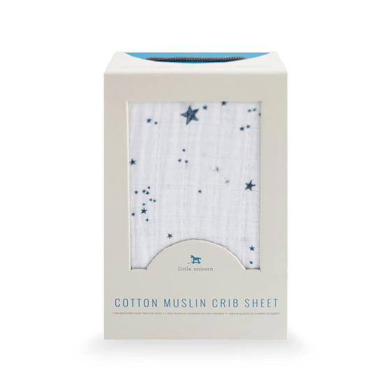 Cotton Muslin Crib Sheet - Shooting Stars - Crib Sheet - Shooting Stars