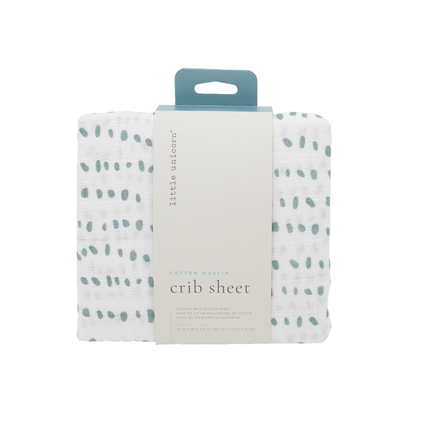 Cotton Muslin Crib Sheet - Stone Stripe - Crib Sheet - Stone Stripe