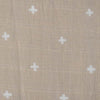 Cotton Muslin Crib Sheet - Taupe Cross - Crib Sheet - Taupe Cross