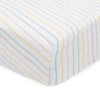 Cotton Muslin Crib Sheet - Unicorn Stripe - Crib Sheet - Unicorn Stripe