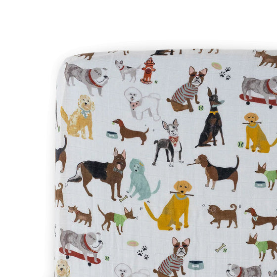 Cotton Muslin Crib Sheet - Woof - Crib Sheet - Woof