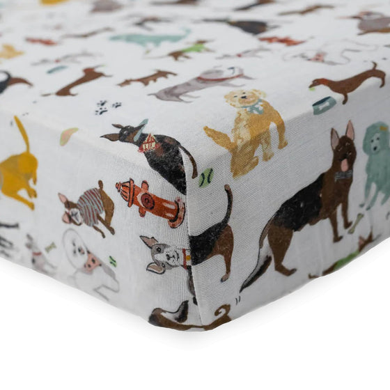 Cotton Muslin Crib Sheet - Woof - Crib Sheet - Woof