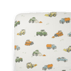 Cotton Muslin Crib Sheet - Work Trucks - Crib Sheet - Work Trucks