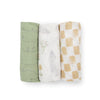 Cotton Muslin Swaddle Blanket 3 Pack - Desert Night - Swaddle Multi Pack - Desert Night