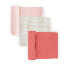  Cotton Muslin Swaddle Blanket 3 Pack - Light Pink - Swaddle Multi Pack - Light Pink