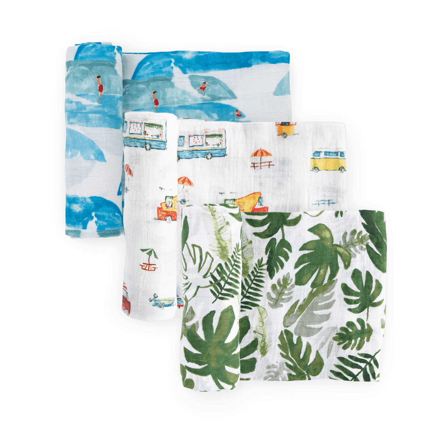 Cotton Muslin Swaddle Blanket 3 Pack - Summer Vibe - Swaddle Multi Pack - Summer Vibe