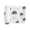 Cotton Muslin Swaddle Blanket - Bison - Swaddle Blanket - Bison