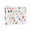 Cotton Muslin Swaddle Blanket - Christmas Time - Swaddle Blanket - Christmas Time