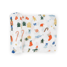  Cotton Muslin Swaddle Blanket - Christmas Time - Swaddle Blanket - Christmas Time