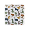 Cotton Muslin Swaddle Blanket - Dino Friends - Swaddle Blanket - Dino Friends