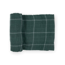  Cotton Muslin Swaddle Blanket - Evergreen Plaid - Swaddle Blanket - Evergreen Plaid