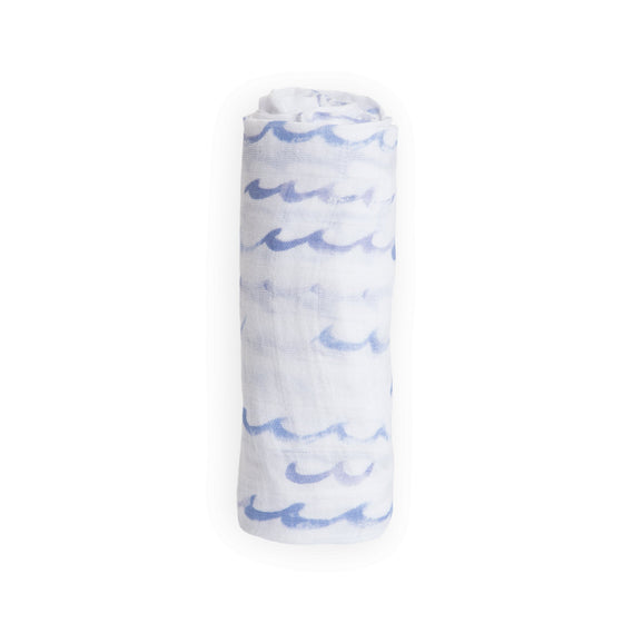 Cotton Muslin Swaddle Blanket - High Tide - Swaddle Blanket - High Tide