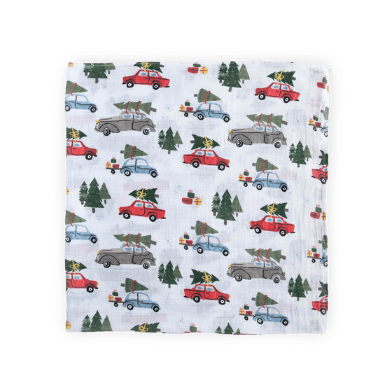 Cotton Muslin Swaddle Blanket - Holiday Haul - Swaddle Blanket - Holiday Haul