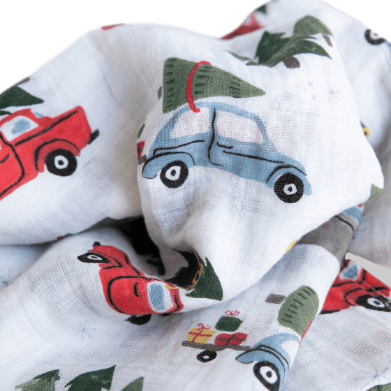 Cotton Muslin Swaddle Blanket - Holiday Haul - Swaddle Blanket - Holiday Haul