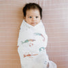 Cotton Muslin Swaddle Blanket - Mermaids - Swaddle Blanket - Mermaids