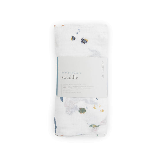 Cotton Muslin Swaddle Blanket - Mermaids - Swaddle Blanket - Mermaids