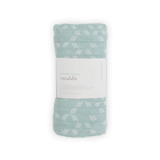 Cotton Muslin Swaddle Blanket - Misty Field - Swaddle Blanket - Misty Field