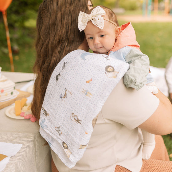 Cotton Muslin Swaddle Blanket - Party Animals - Swaddle Blanket - Party Animals