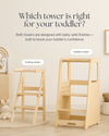 Folding Toddler Tower - Toddler Furniture - Natural