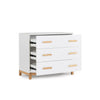 LaLa Little 3 - Drawer Dresser - dresser - white + natural