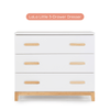 LaLa Little 3 - Drawer Dresser - dresser - white + natural
