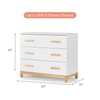 LaLa Little 3 - Drawer Dresser - dresser - white + natural