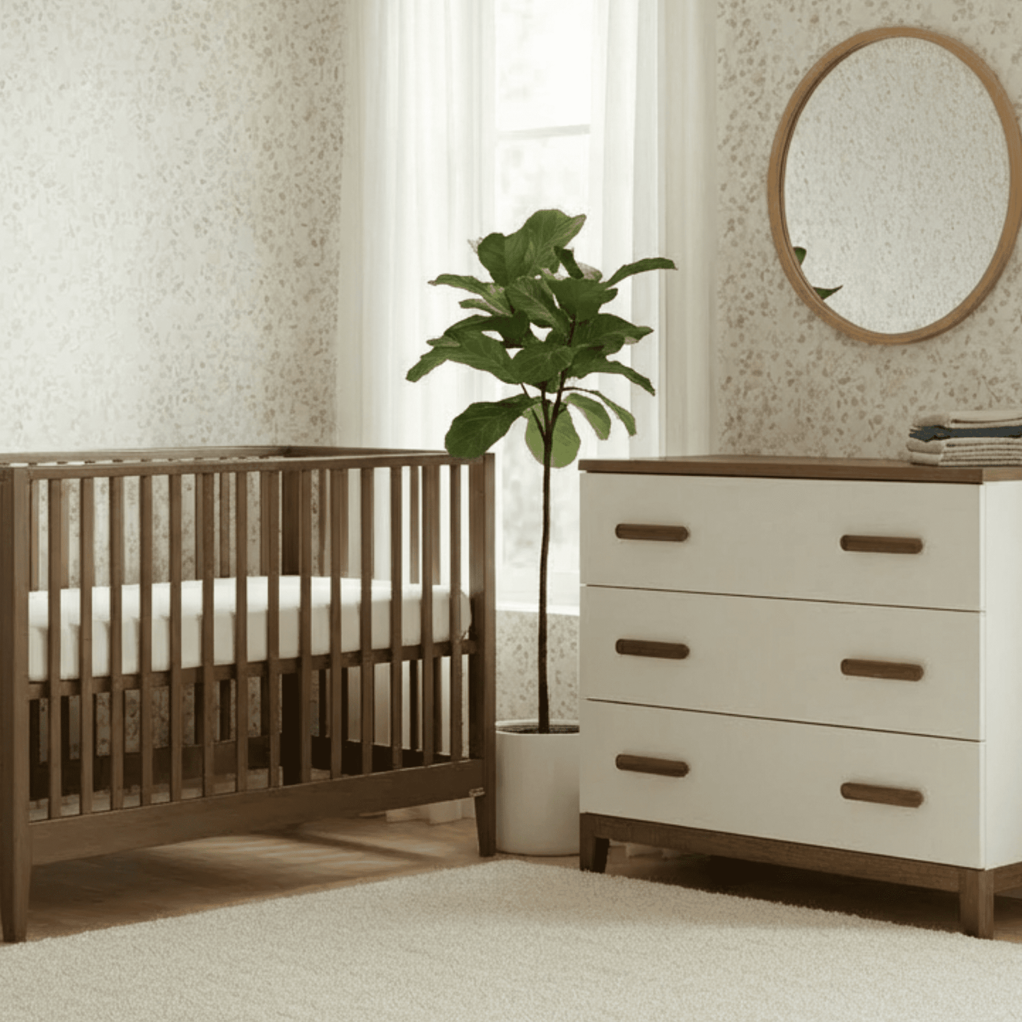 little dresser Paxton Mid-Century Modern 3-Drawer Dresser with Solid Wood Frame and Rattan Accent - Single