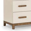 LaLa Little 3 - Drawer Dresser - dresser - white + red oak