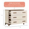 LaLa Little 3 - Drawer Dresser - dresser - White + Red Oak
