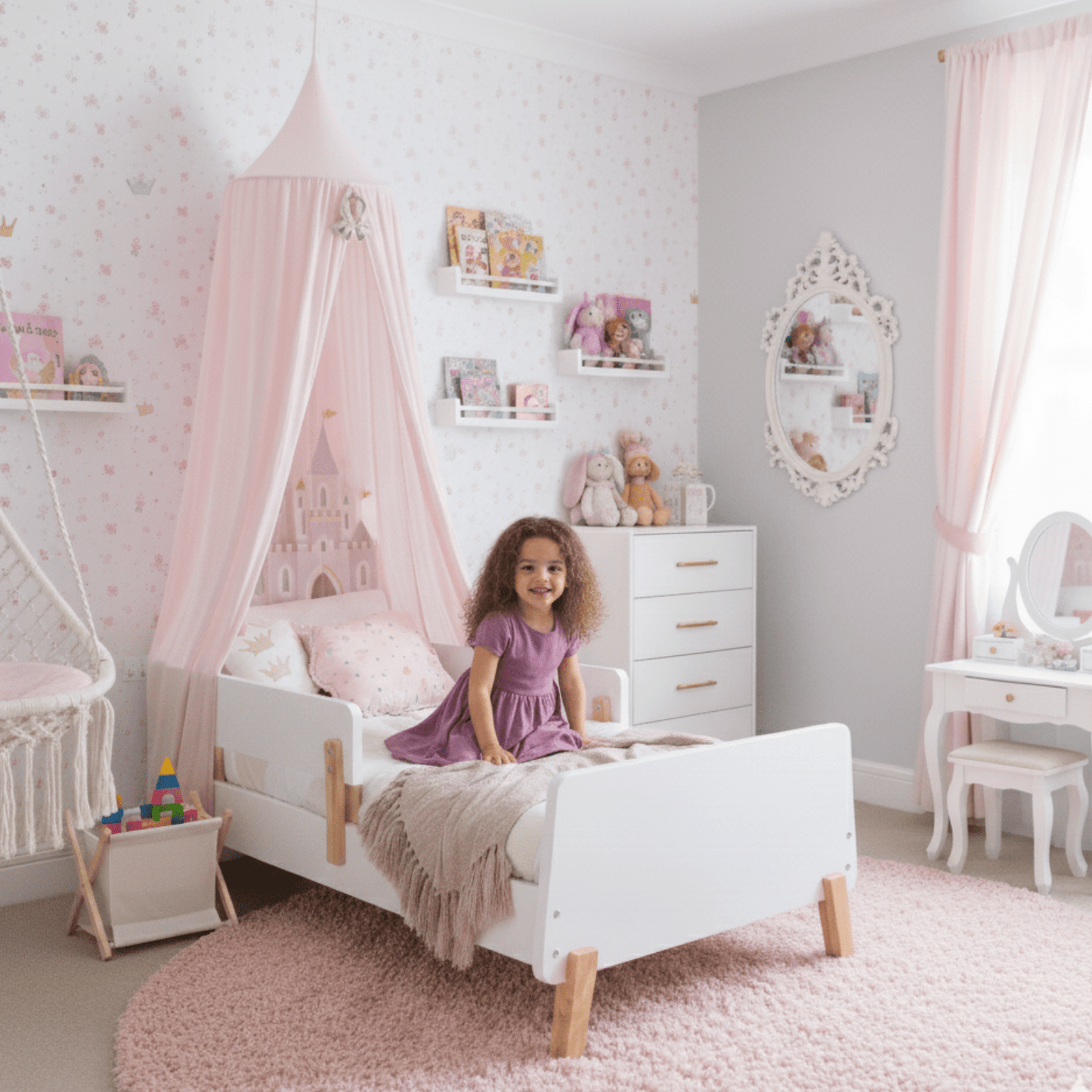 Muse Toddler Bed - toddler bed - white + natural