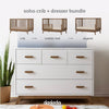 Nest Bundle - Bundle - Soho 3 - in - 1 Convertible Crib / White - Soho 5 - Drawer Nursery Dresser / black + natural