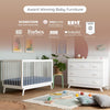Nest Bundle - Bundle - Soho 3 - in - 1 Convertible Crib / White - Soho 5 - Drawer Nursery Dresser / black + natural