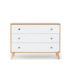 NEW! Austin 3-Drawer Dresser - dresser - white + red oak