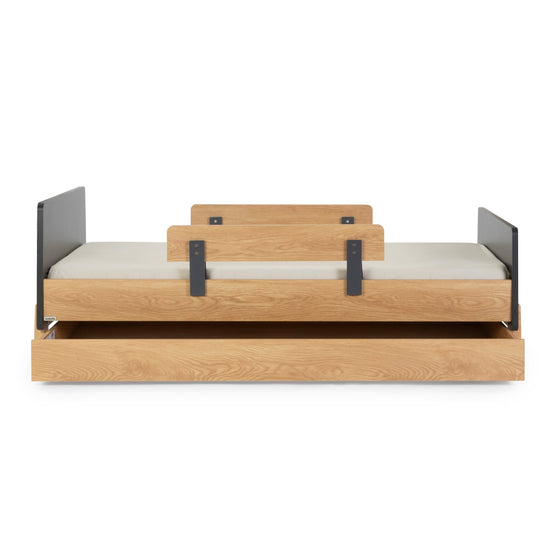 NEW! Fun Bed - Toddler Bed - Graphite/Red Oak